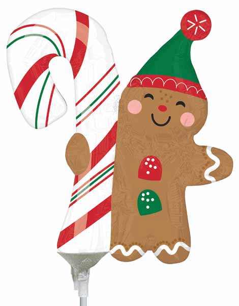 Gingerbread Man Mini Shape Foil Balloon