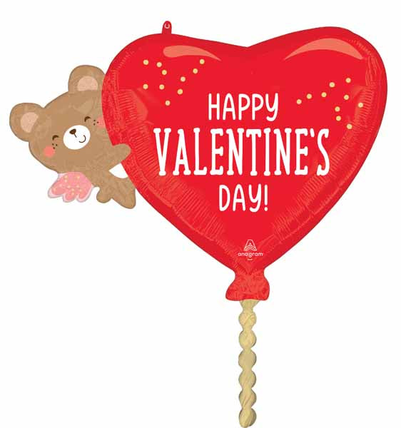 Angel Bear Hug Valentine's Day Foil Balloon, 29 Inch