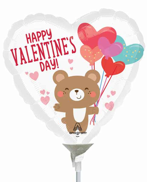 Bear Hugs Valentine's Day 9-Inch Heart Foil Balloon