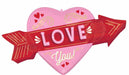 Love You Retro Arrow 42-Inch Foil Balloon