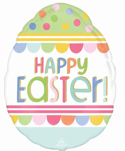 Happy Easter Egg 25-Inch Foil Balloon
