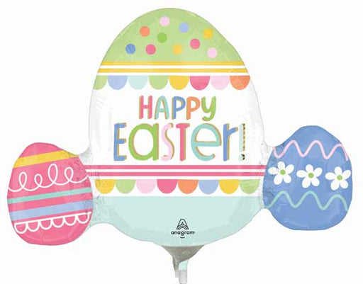 Trio Egg Hunt Mini Shape Easter Foil Balloon