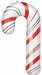 37-Inch Candy Cane Shaped Foil Balloon