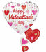 30-Inch Valentine's Day Dangling Hearts Foil Balloon
