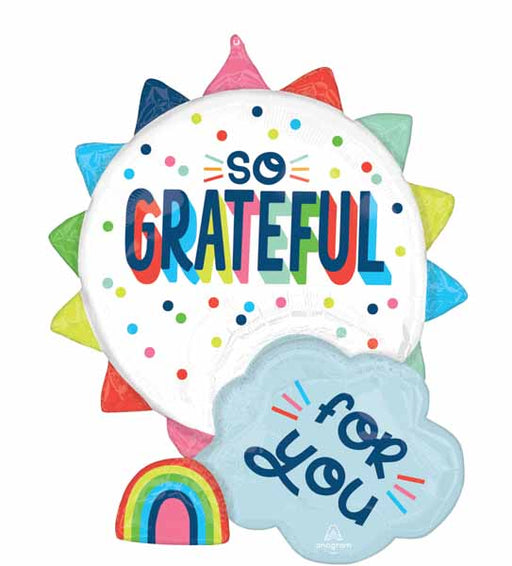 So Grateful for You 28" Shaped Foil Balloon