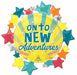 On to New Adventures 30" Shaped Foil Balloon