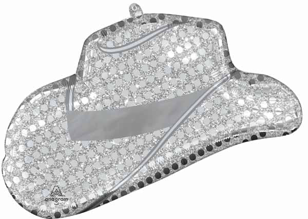 Disco Western Hat 33" Shaped Foil Balloon