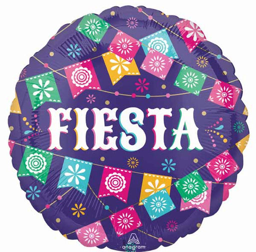 Fiesta Time 18-Inch Round Foil Balloon