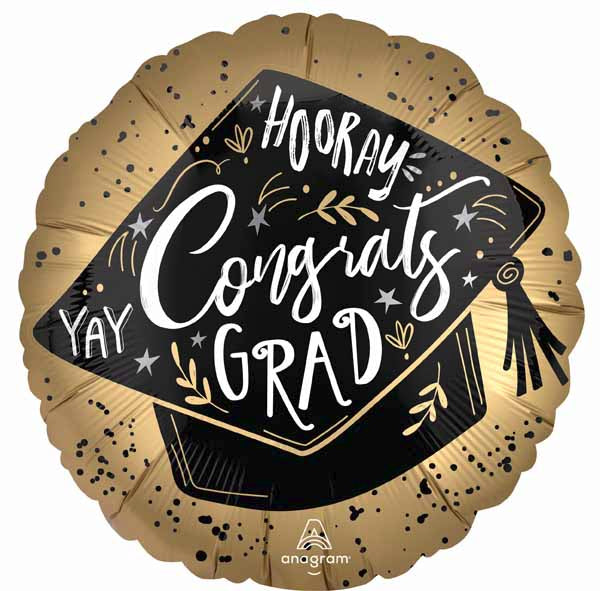 Grad Achievement 18" Round Foil Graduation Balloon