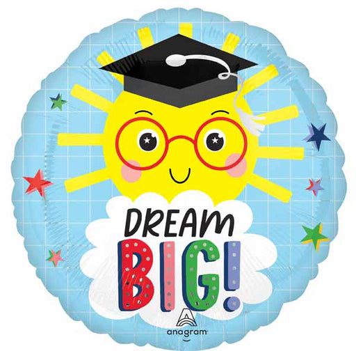 Dream Big Grad 18" Round Foil Graduation Balloon