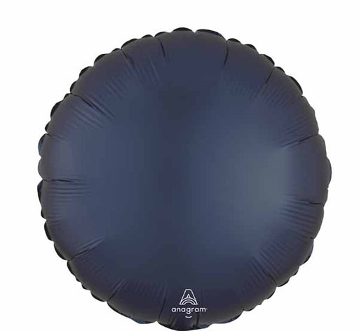 True Navy Satin Round Foil Balloon, 18 Inch