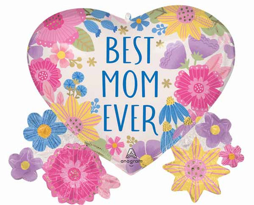 Best Mom Botanical 29-Inch Foil Balloon