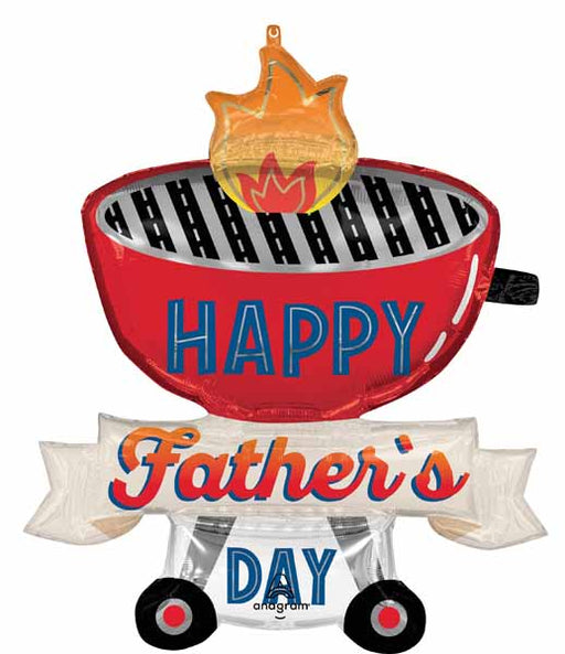 Grilliant Dad Grill Shaped Foil Balloon, 30 Inch