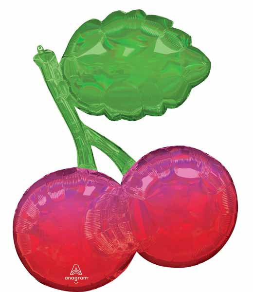 Fruity Mix Cherries 30-Inch Holographic Foil Balloon