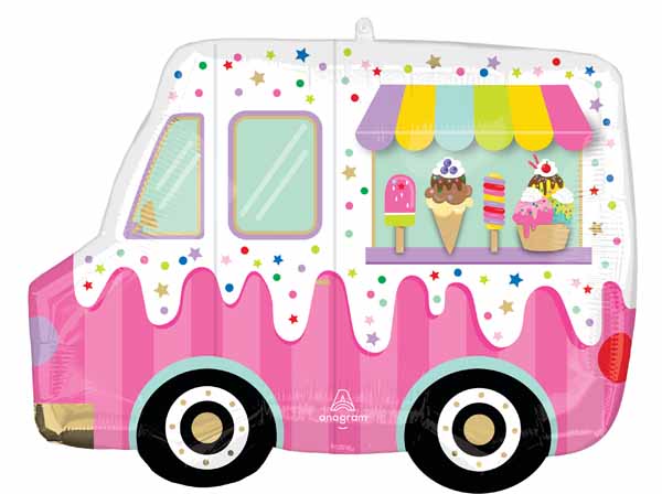 26 Inch Ice Cream Truck Shaped Foil Balloon