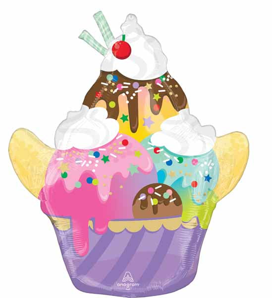 Here's the Scoop Sundae 26-Inch Foil Balloon