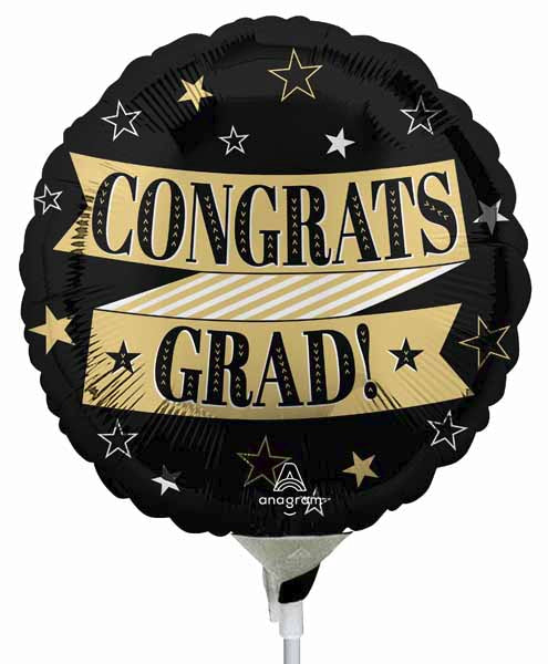 Congrats to the Grad 9-Inch Round Foil Balloon