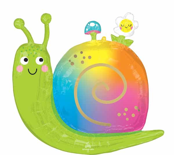Happy Snail 27-Inch Shaped Foil Balloon