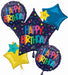 Bold Birthday Foil Balloon Bouquet, 5 Piece