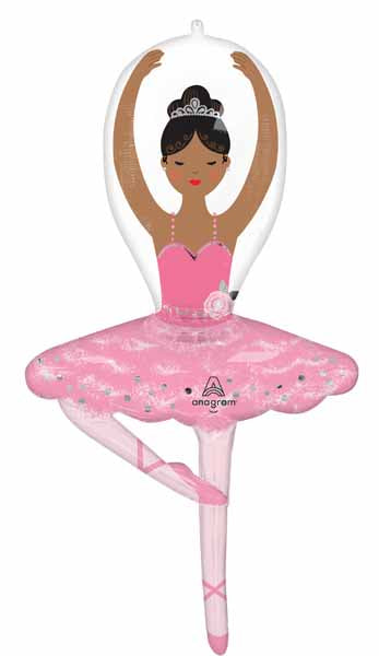 Ballerina Girl 43-Inch Shaped Foil Balloon