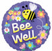 Bee Well 18 Inch Round Get Well Foil Balloon
