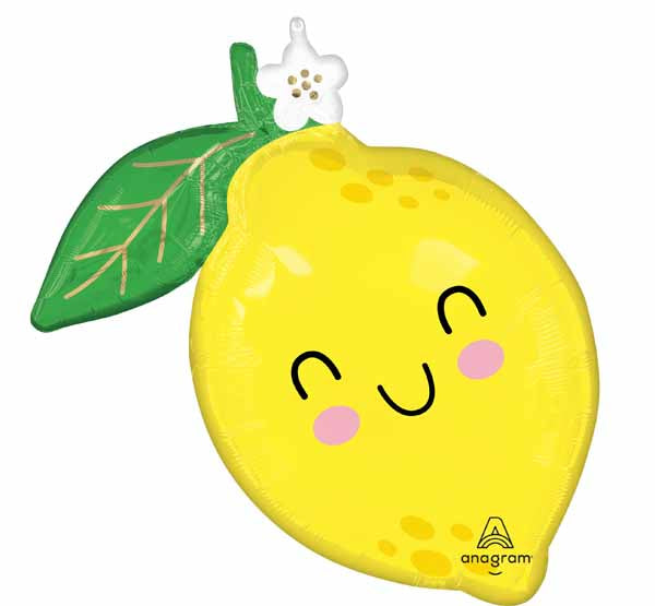Food Friends Lemon 25-Inch Shaped Foil Balloon