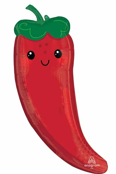 Food Friends Pepper 36-Inch Shaped Foil Balloon