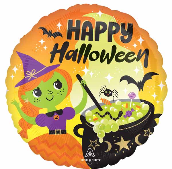 Witch's Brew 18-Inch Round Foil Halloween Balloon