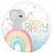 Sweet Baby Elephant 18-Inch Round Satin Foil Balloon