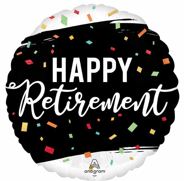 Happy Retirement 18-Inch Round Foil Balloon