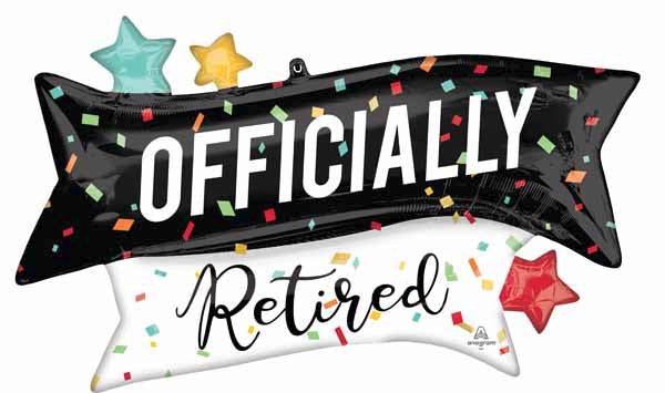 38-Inch Retirement Shaped Foil Balloon