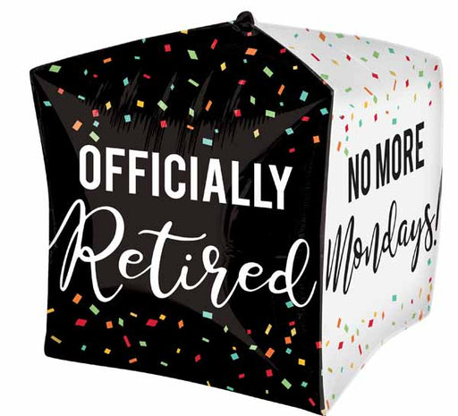 15-Inch Retirement Cubez Foil Balloon