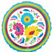 Fiesta Flowers 18-Inch Round Foil Balloon