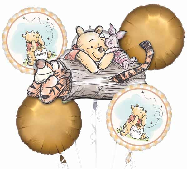 Winnie the Pooh Foil Balloon Bouquet