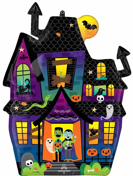 Haunted Manor 27" Halloween Foil Balloon