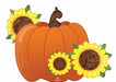 Pumpkin & Sunflowers 31" Shaped Foil Balloon