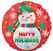 Shimmering Snowman 18-Inch Round Holographic Foil Balloon