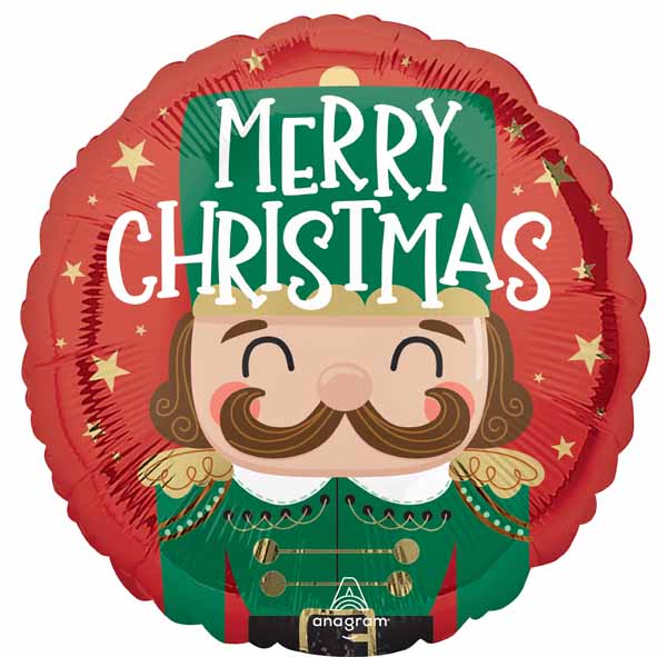 Nutcracker Christmas 18" Round Foil Balloon