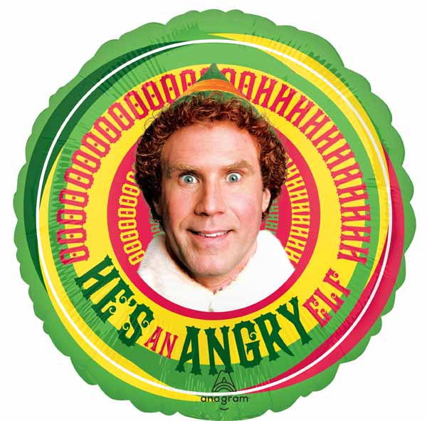 He's an Angry Elf 18" Round Foil Balloon