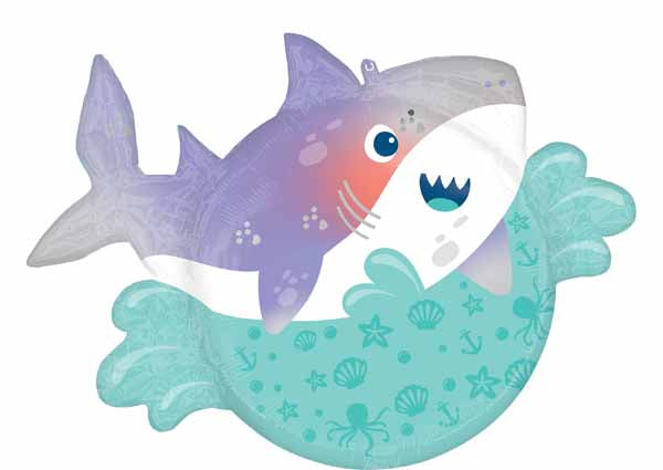Shark Party 21-Inch Foil Balloon