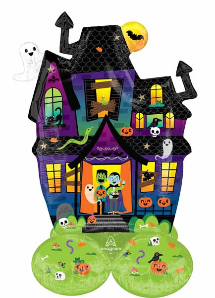 Haunted Manor 34-Inch Junior AirLoonz Halloween Foil Balloon
