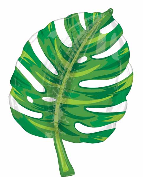 Monstera Leaf 30-Inch Shaped Foil Balloon