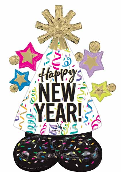 HNY CONFETTI CHEER 36" JR AIRLOONZ P55