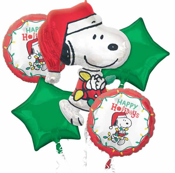Peanuts Happy Holidays Foil Balloon Bouquet