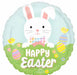 Easter Bunny Bliss 18" Round Foil Balloon