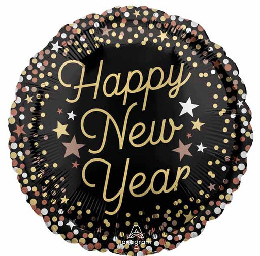Luxe Happy New Year 18-Inch Round Foil Balloon