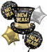 Happy New Year Top Hat Bash Foil Balloon Bouquet