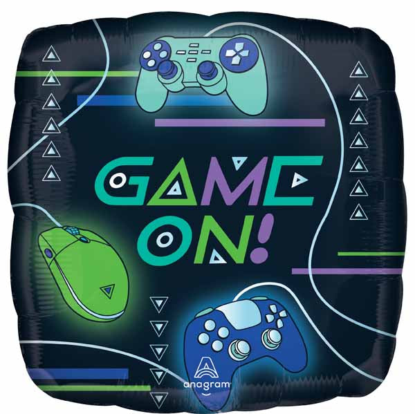 Game On 18-Inch Square Foil Balloon