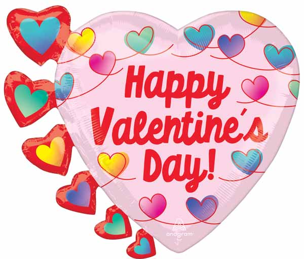 Happy Valentine's Day Infinite Knots 24-Inch Foil Balloon