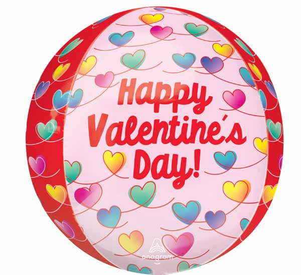 Happy Valentine's Day Infinite Knots 16-Inch Orbz Foil Balloon